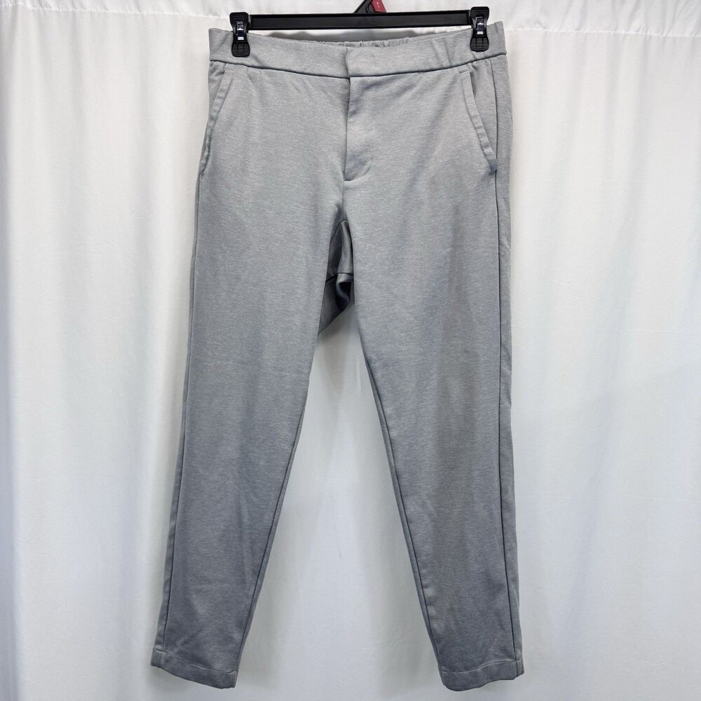 Bonobos Performance Pants Men Medium Short Gray Elastic Waist Tapered 32x30 Golf